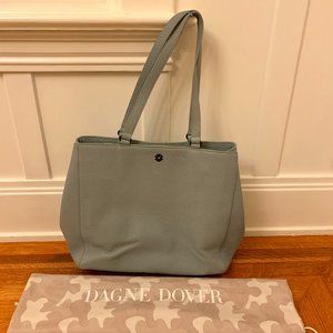 Dagne Dover Large Allyn Leather Tote (Sea Mist)